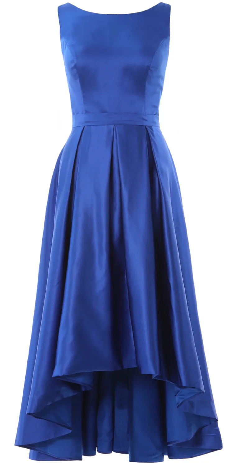 MACloth Hi-Lo Bridesmaid Dresses Sleeveless Cocktail Wedding Party Formal Gown