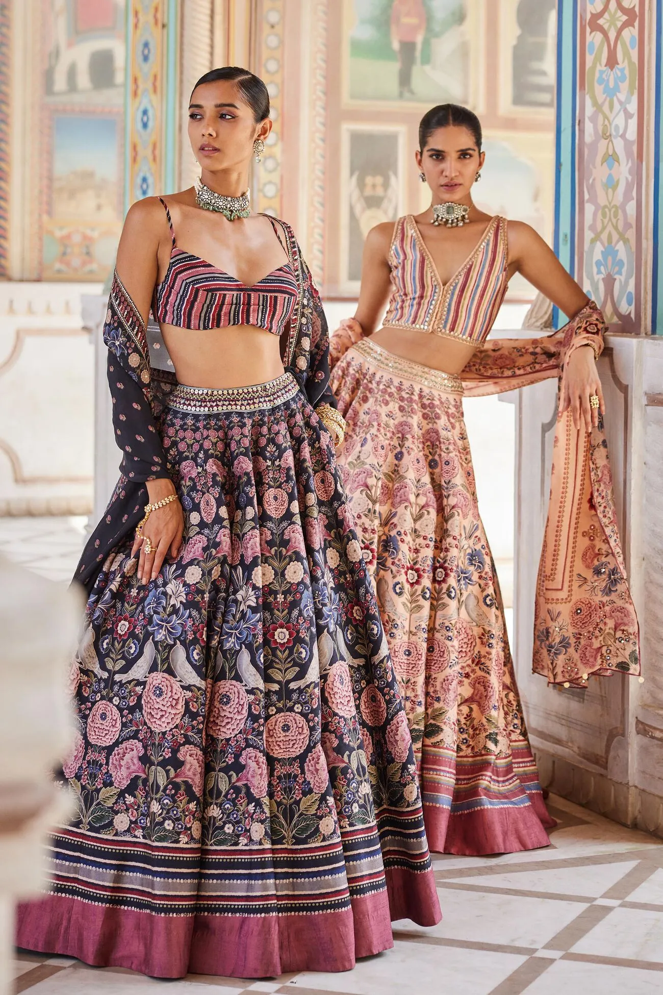 MADOON LEHENGA - PEACH