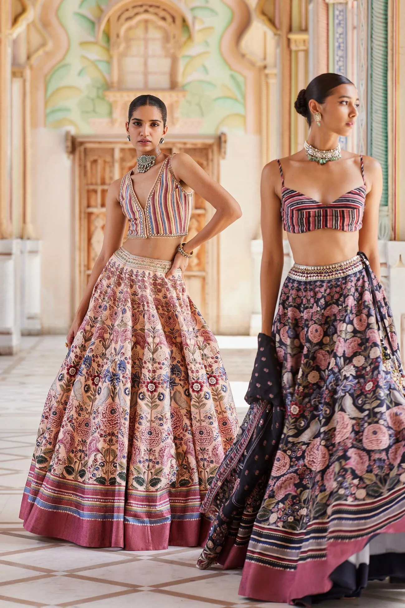 MADOON LEHENGA - PEACH