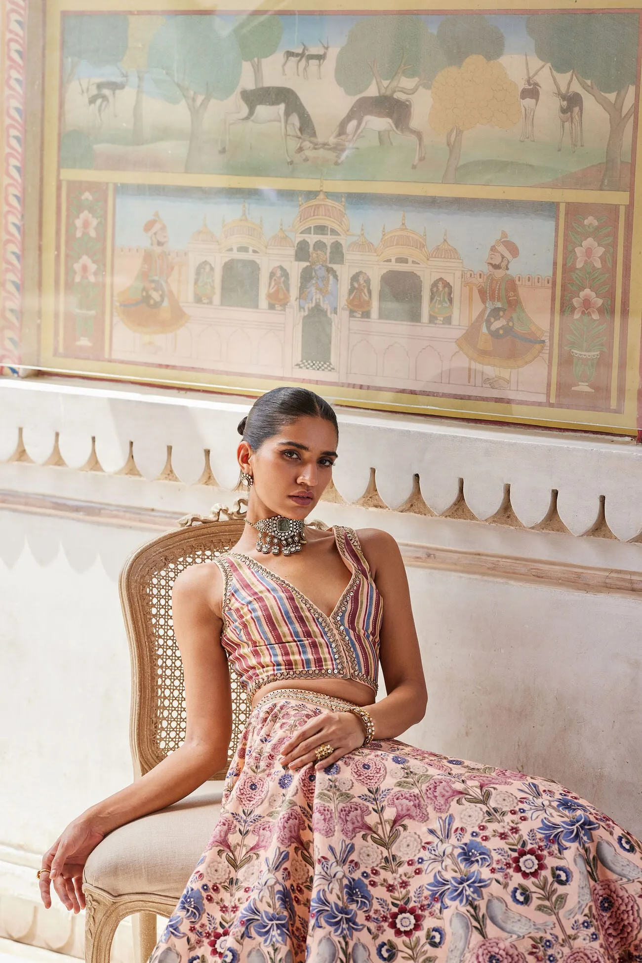 MADOON LEHENGA - PEACH