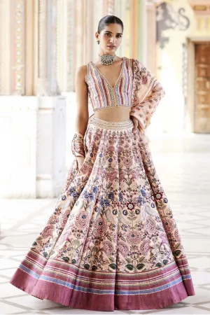 MADOON LEHENGA - PEACH