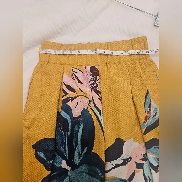 Maeve Anthropologie Tropical Floral A-line Mini Skirt