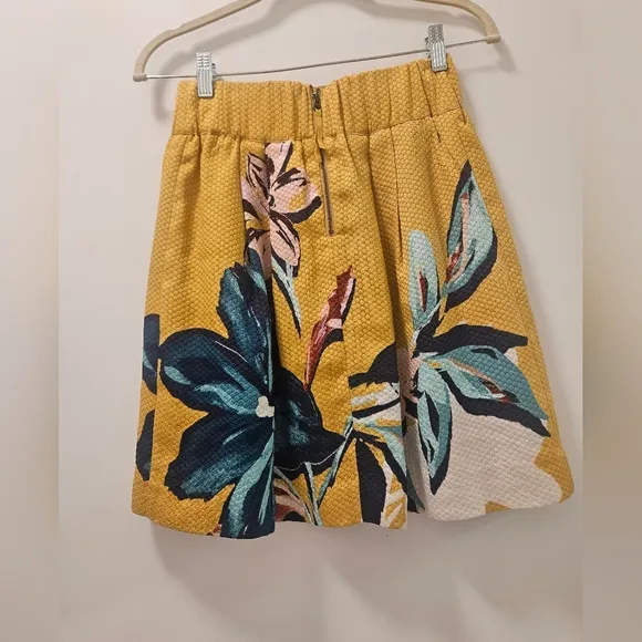 Maeve Anthropologie Tropical Floral A-line Mini Skirt