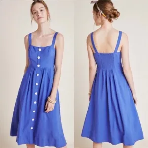 Maeve by Anthropologie Rosemary Indigo Midi Dress