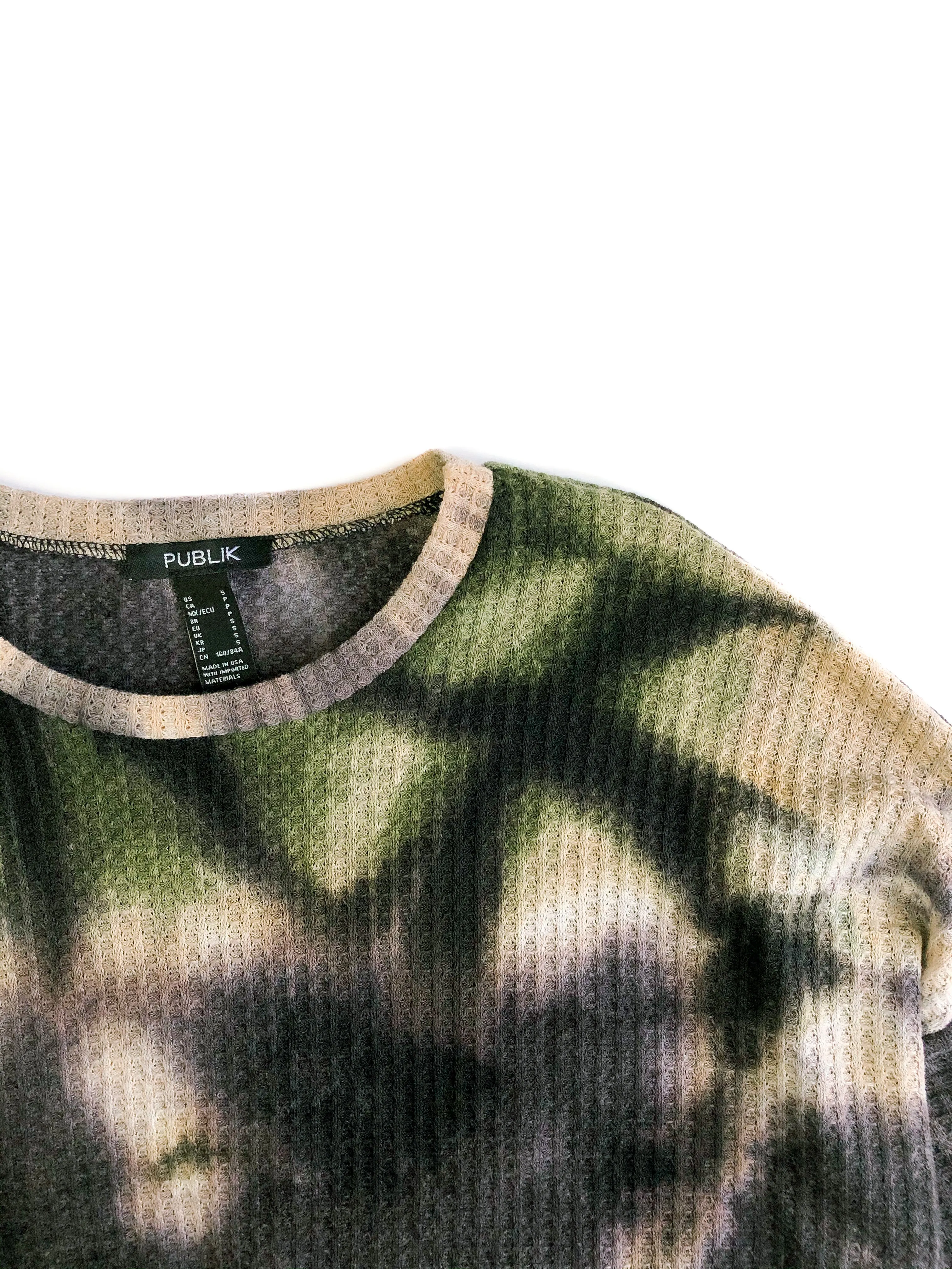 Maeve Tie-Dye Waffle Top