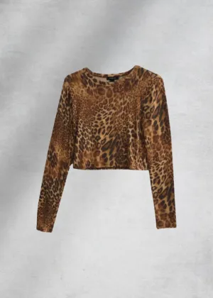 Maggie Leopard Crop Top