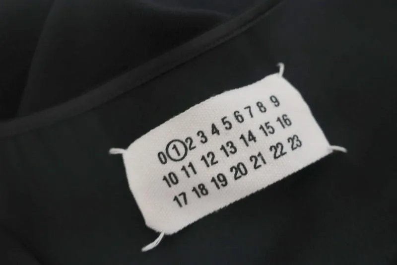 Maison Martin Margiela Dress Black Crepe Size 40 Sleeveless Wrap-Front