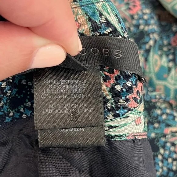 Marc Jacobs Abstract Print Silk Skirt Size 2