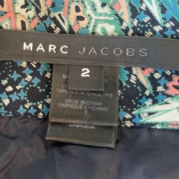 Marc Jacobs Abstract Print Silk Skirt Size 2