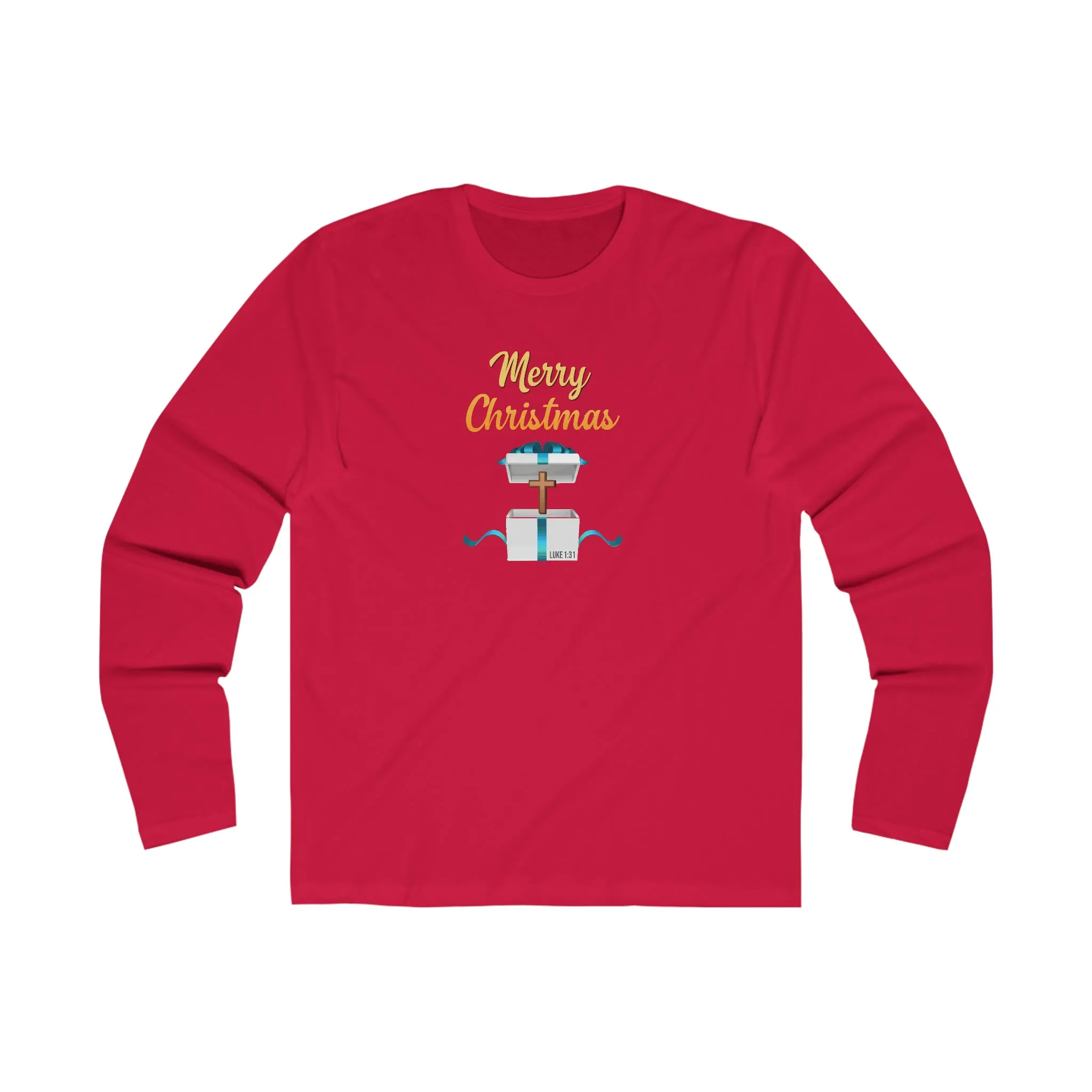 Merry Christmas Men's Long Sleeve Crew Tee