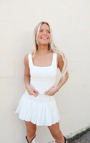 Mia Contrast Corset Top and Skirt Set