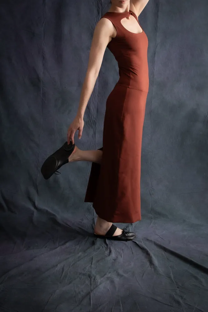 Mini Oval Maxi Dress - Burnt Ochre (PO)