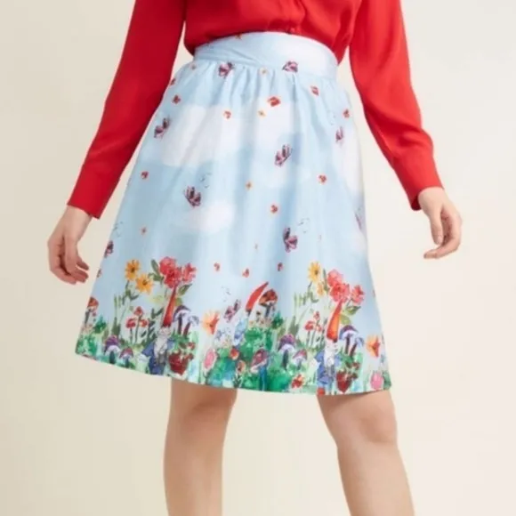 Modcloth Gnomes A Line Skirt RARE NEW