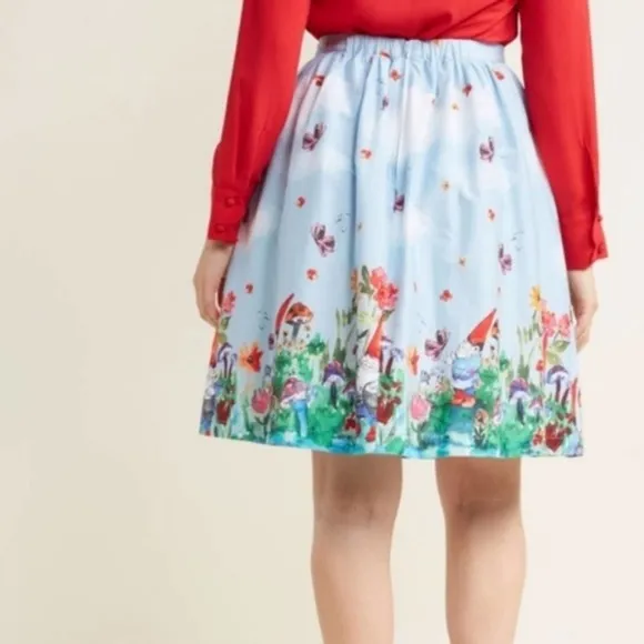 Modcloth Gnomes A Line Skirt RARE NEW