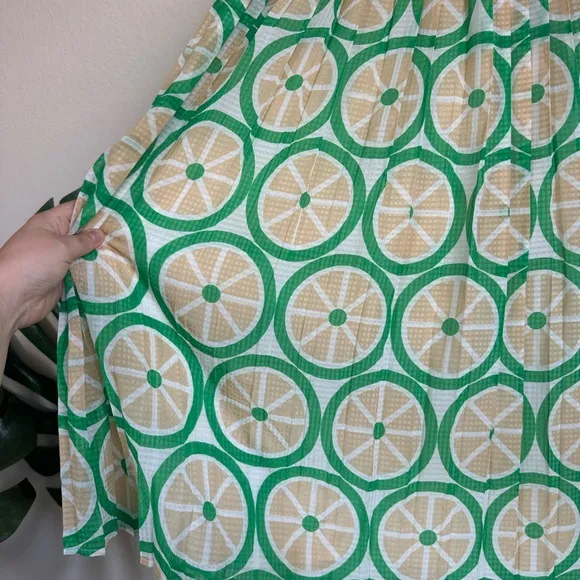 ModCloth Lime Print Midi Skirt