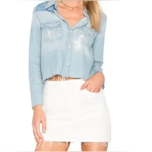 MOTHER A-Line Mini Fray Skirt size 26