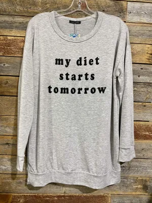 My Diet Starts Tomorrow Graphic Top