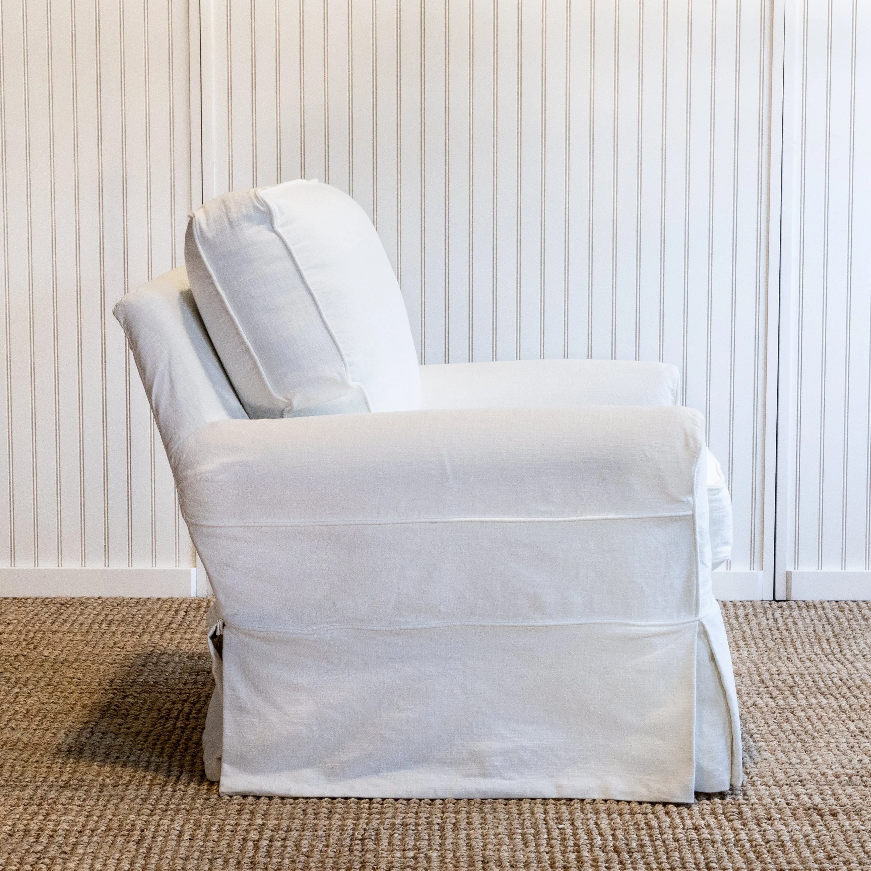 Nantucket Slipcovered Swivel Glider