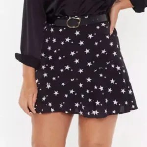 Nasty Gal- Black Skirt with Stars A Line Mini Skirt