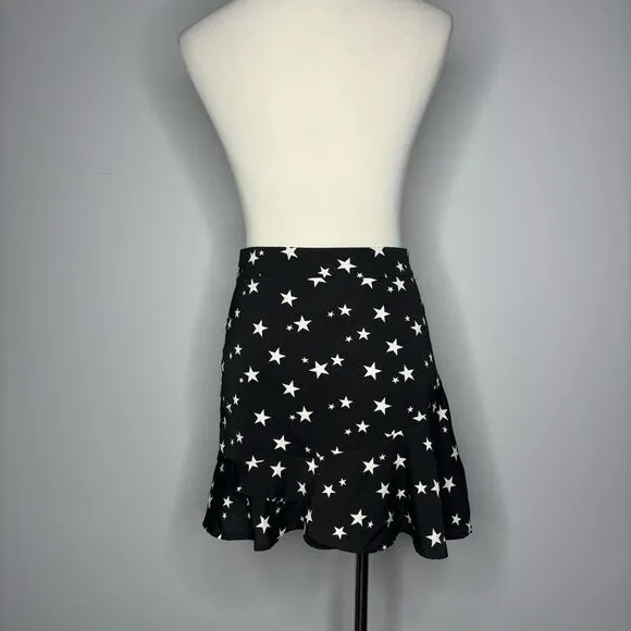 Nasty Gal- Black Skirt with Stars A Line Mini Skirt