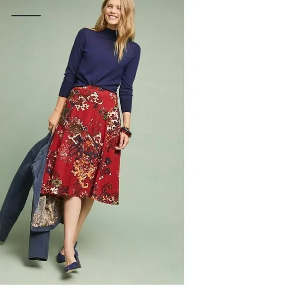 NEW Anthropologie Narberth A-Line skirt