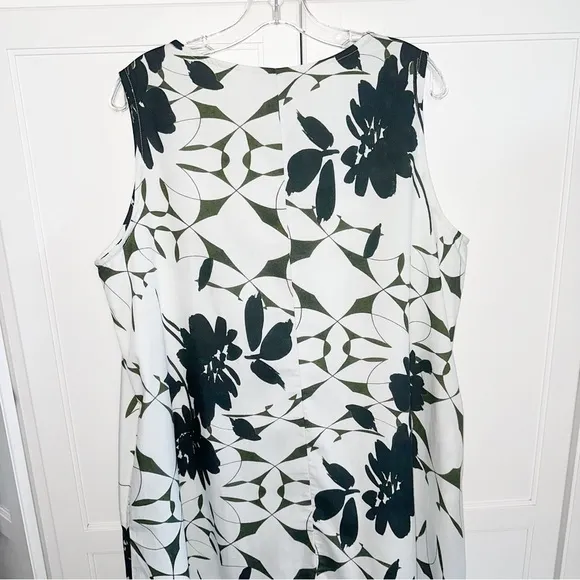 New! Bryn Walker Dress Angelita Floral Cotton Sleeveless Waistless Ruffle XL