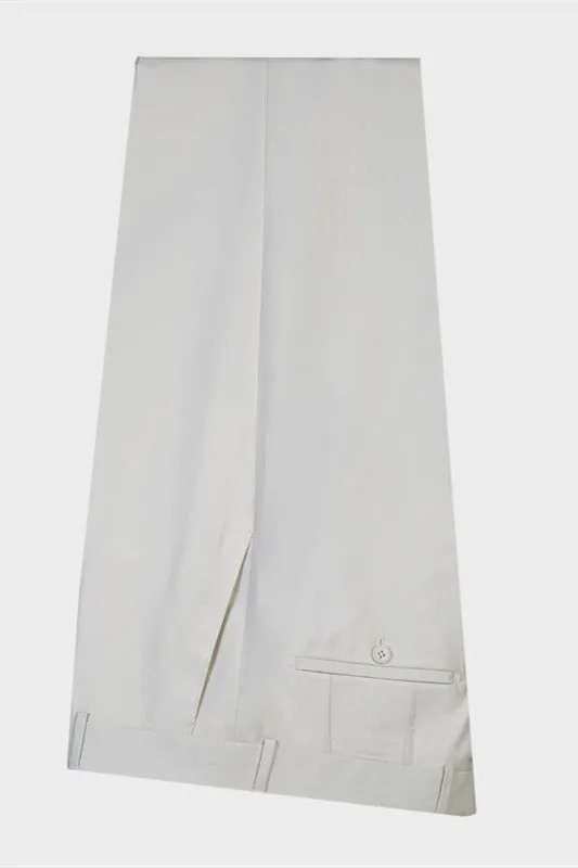 New in White Peaked Lapel Slim Fit Men Suits for Wedding