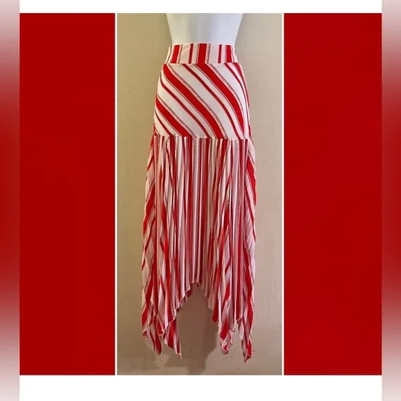New York &amp; Company Pleated Handkerchief Hem Skirt 3X