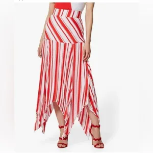 New York &amp; Company Pleated Handkerchief Hem Skirt 3X