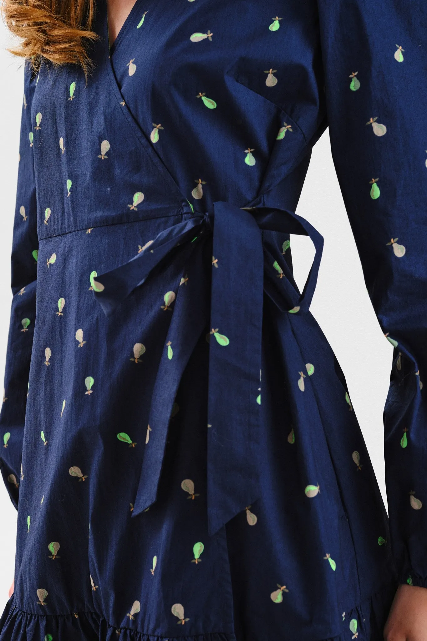 NUEBRAR WRAP DRESS - Dark Sapphire