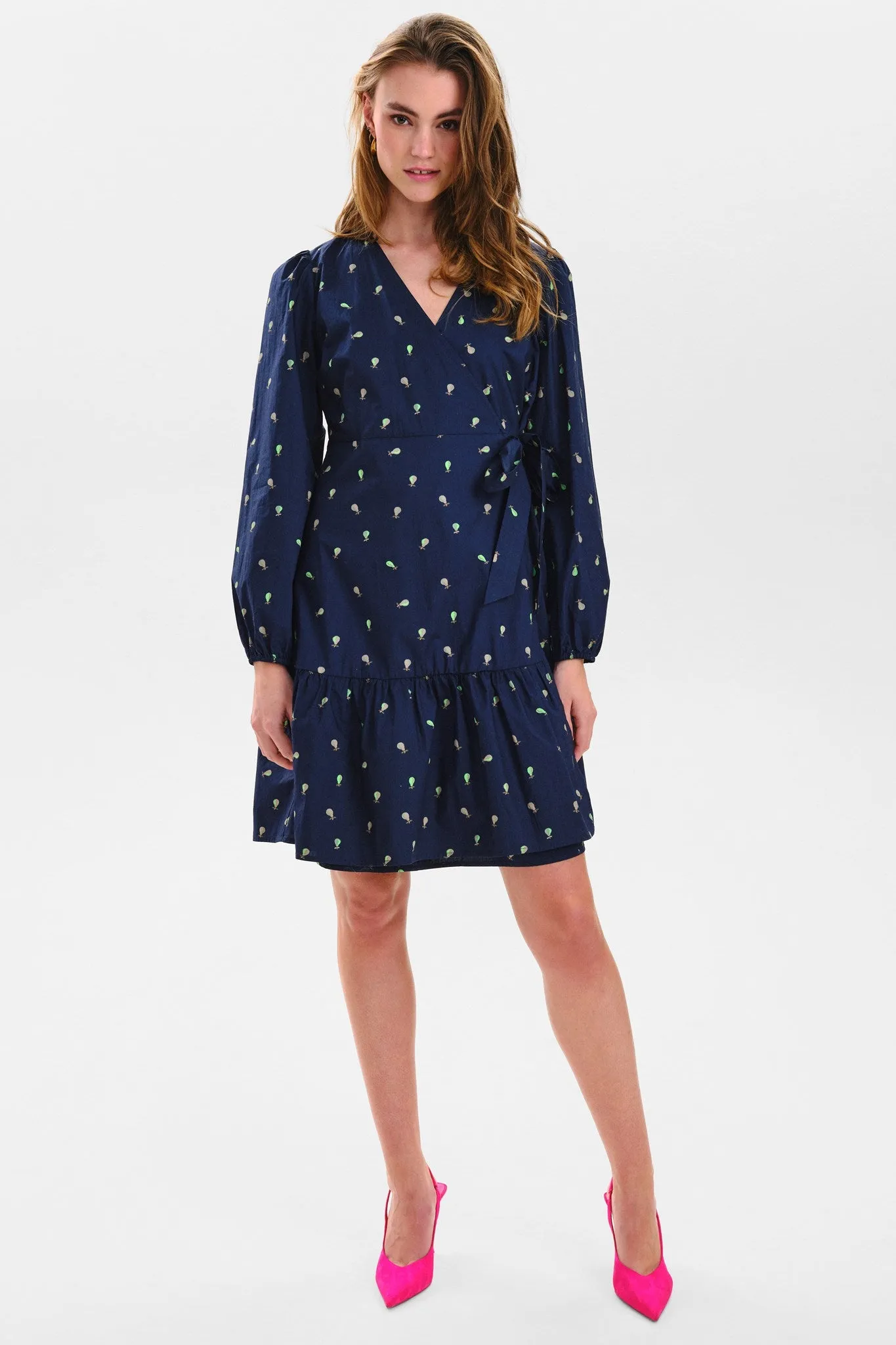 NUEBRAR WRAP DRESS - Dark Sapphire