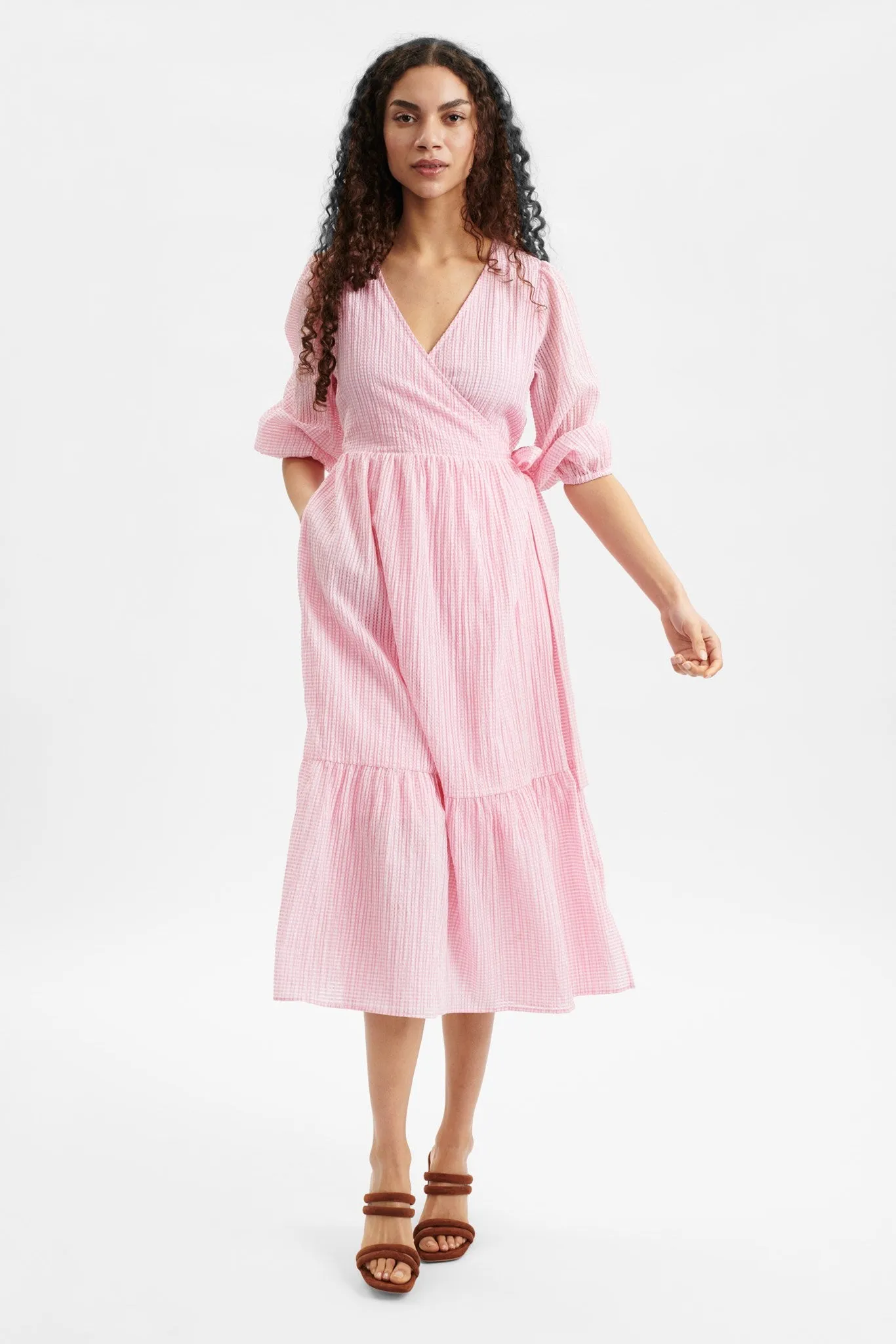 NUSUMMY WRAP DRESS  - Lilac Chiffon