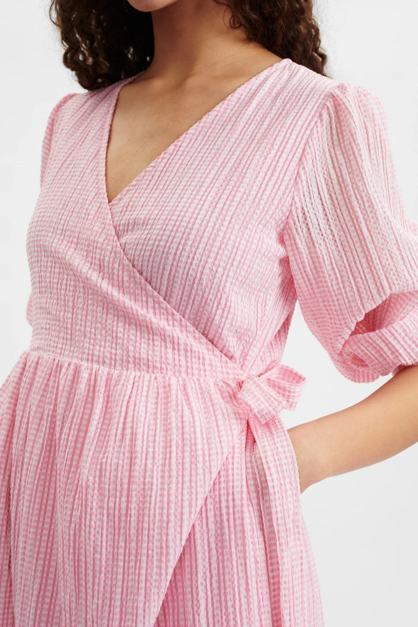NUSUMMY WRAP DRESS  - Lilac Chiffon