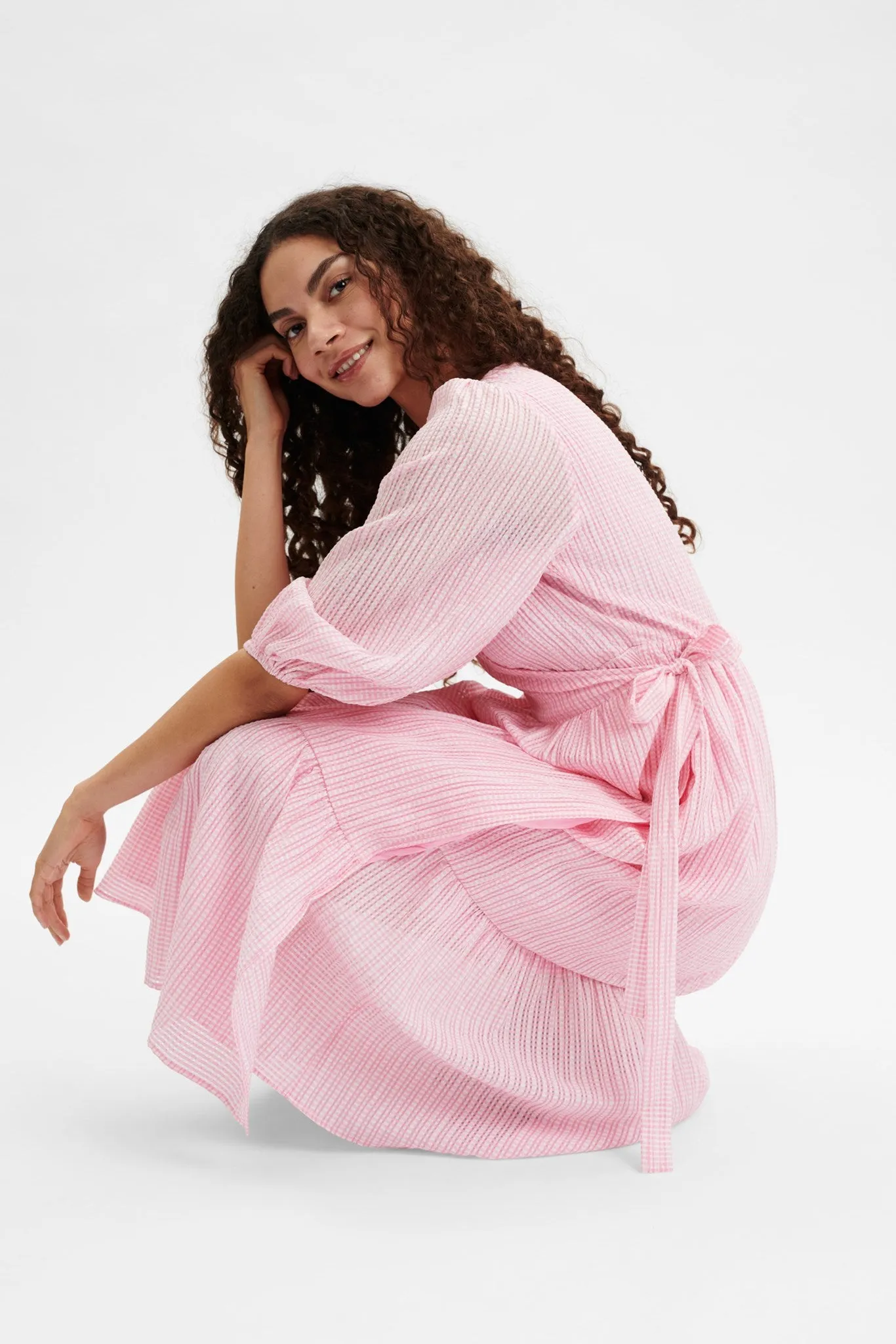 NUSUMMY WRAP DRESS  - Lilac Chiffon