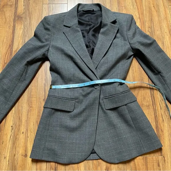NWOT &amp; Other Stories Cinch Waist Microplaid Blazer Size US 2