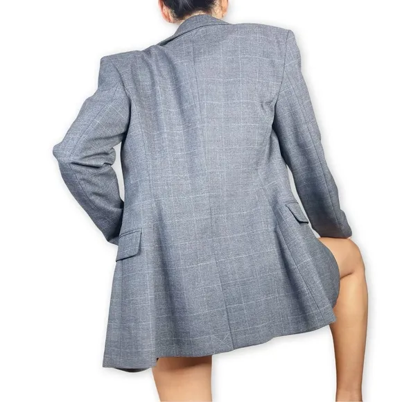 NWOT &amp; Other Stories Cinch Waist Microplaid Blazer Size US 2