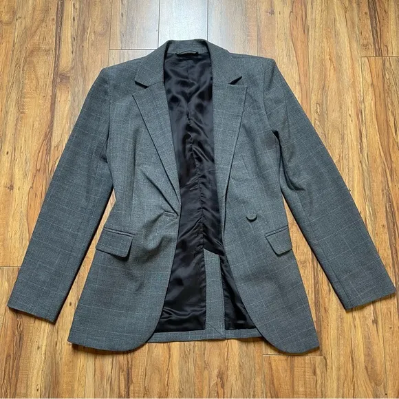 NWOT &amp; Other Stories Cinch Waist Microplaid Blazer Size US 2