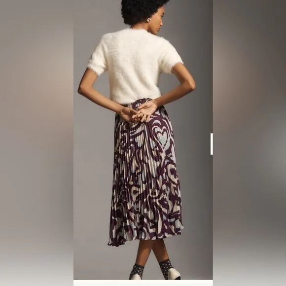 NWOT The Valerie Pleated Midi Skirt by Maeve: Michelle Armas Edition Medium