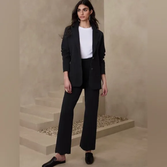 NWT! Banana Republic Black Milano Sweater Blazer - Size Large