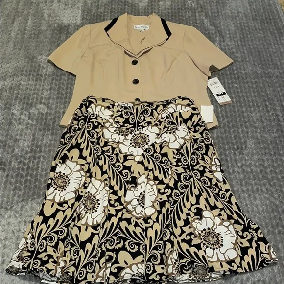 NWT Danny &amp; Nicole Blazer and Floral Skirt Set