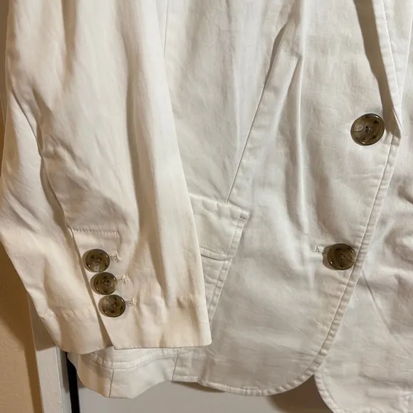 NWT Talbots White Cotton Blazer size 16