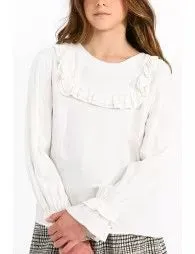 Off White Woven Blouse..