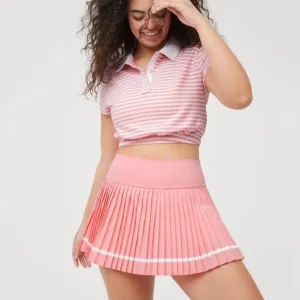 Offline By Aerie All Aces Pleated Tennis Skirt Skort in Pink Size Small