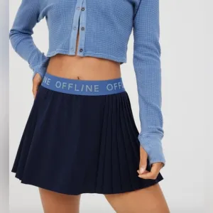Offline By Aerie Blue Goals Logo Pleated Skirt With Built In Shorts Size…