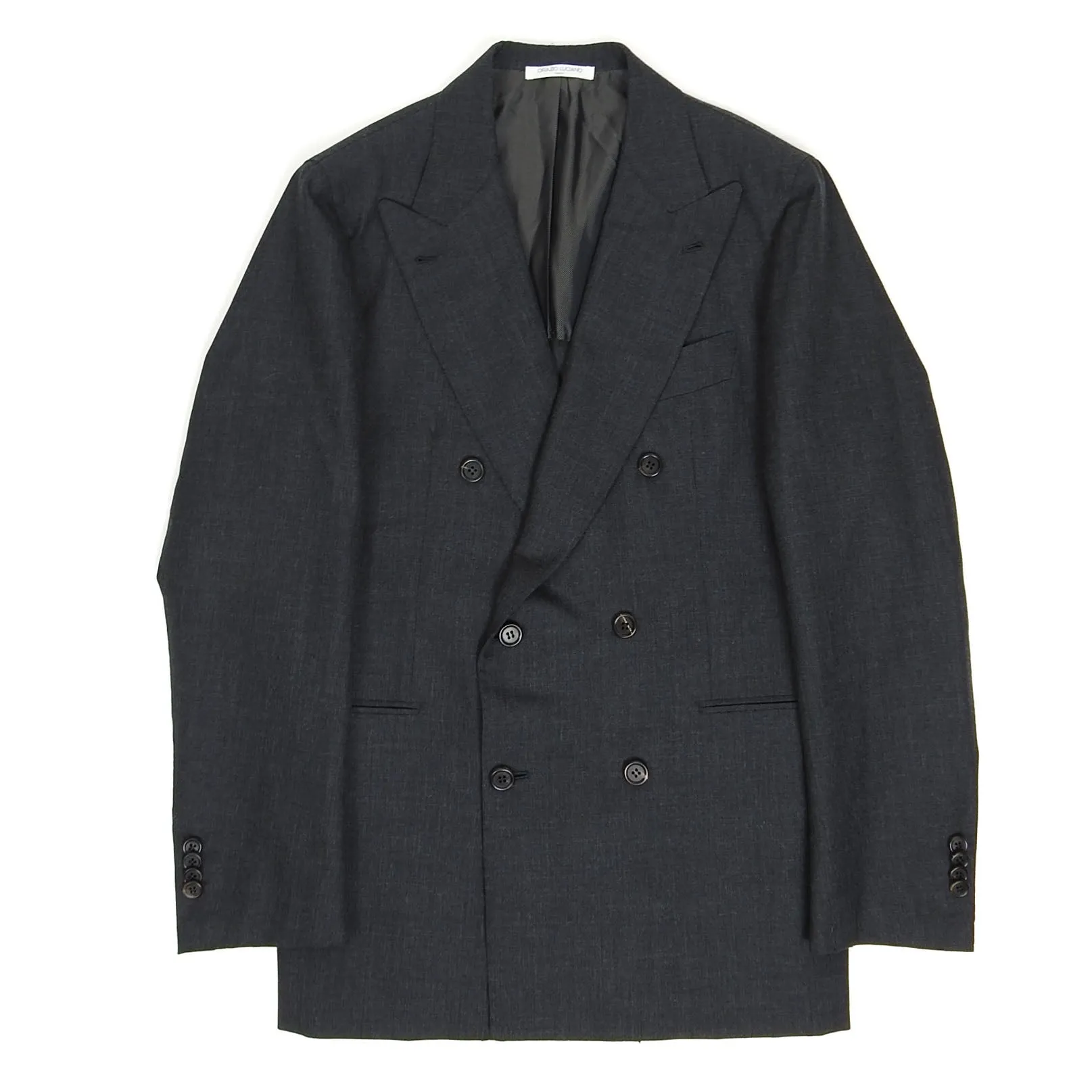 Orazio Luciano Double Breasted Wool 2 Piece Suit Size 46