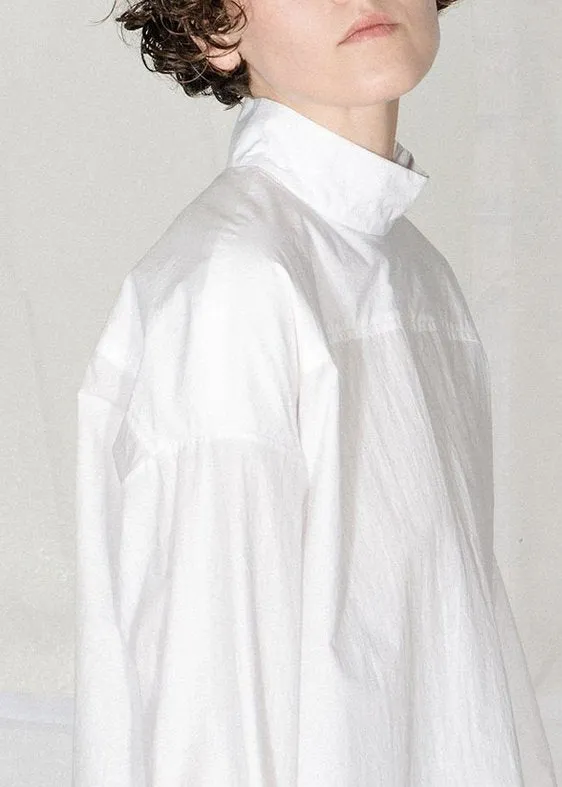 Oversize Mockneck Shirt - White