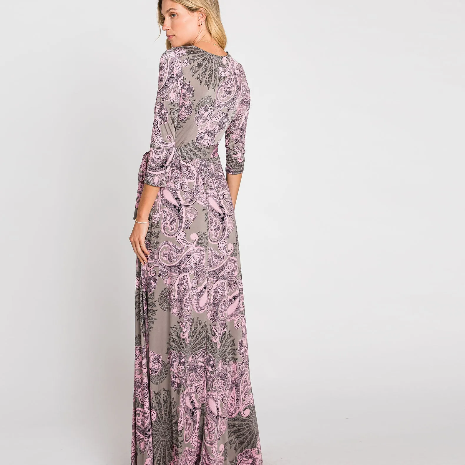 Paisley Medallion Venechia Maxi Wrap Dress