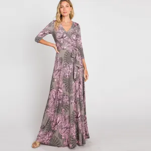 Paisley Medallion Venechia Maxi Wrap Dress