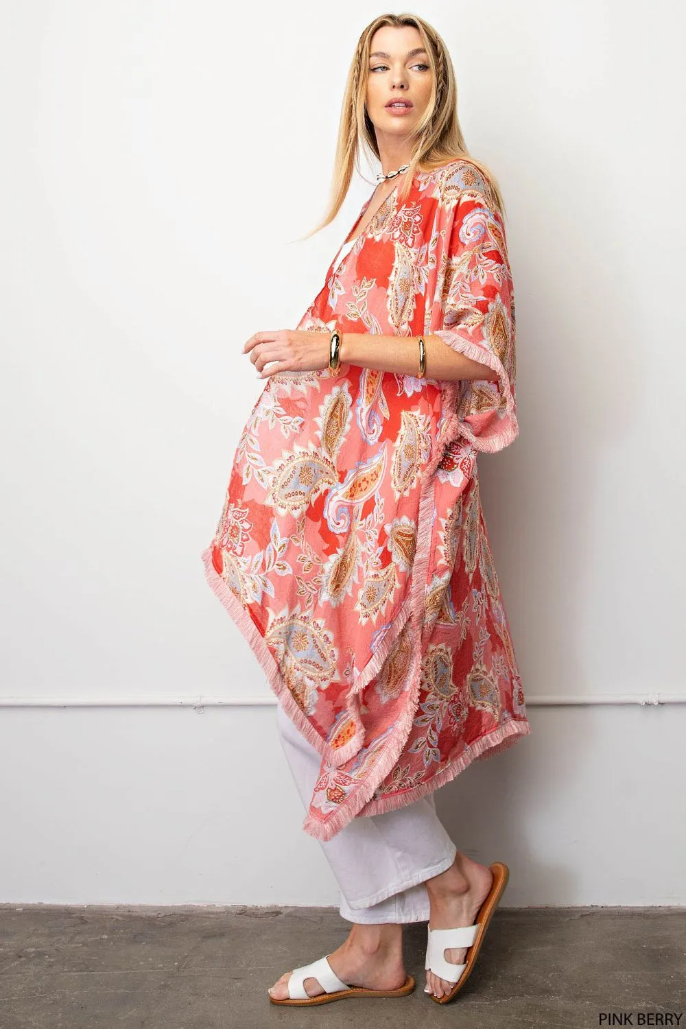 Paisley Mixed Print Kimono
