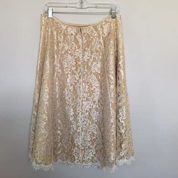 Papell Boutique Evenings Lace A-Line Skirt 10